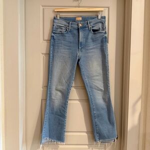 Mother The Insider Crop Step Fray Jeans Size